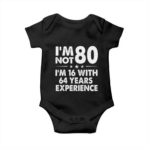 80th Birthday Baby Onesie Funny Saying Retro Vintage 80 Year Old Gift TS10 Black Print Your Wear