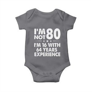 80th Birthday Baby Onesie Funny Saying Retro Vintage 80 Year Old Gift TS10 Charcoal Print Your Wear