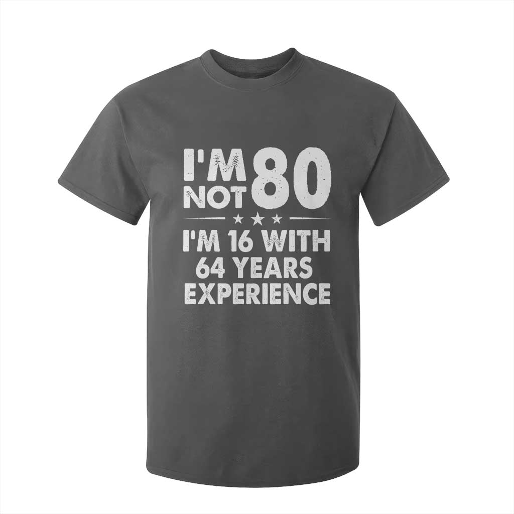 80th Birthday T Shirt For Kid Funny Saying Retro Vintage 80 Year Old Gift TS10 Dark Heather Print Your Wear