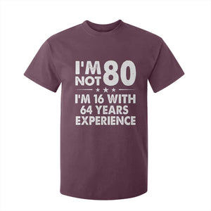 80th Birthday T Shirt For Kid Funny Saying Retro Vintage 80 Year Old Gift TS10 Maroon Print Your Wear