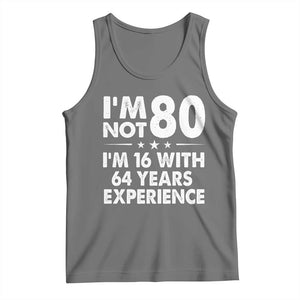 80th Birthday Tank Top Funny Saying Retro Vintage 80 Year Old Gift TS10 Black Heather Print Your Wear