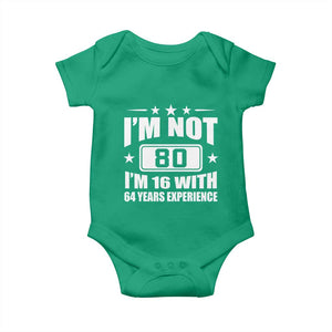 80th Birthday Baby Onesie Funny Saying 80 Year Old Gift TS10 Irish Green Print Your Wear