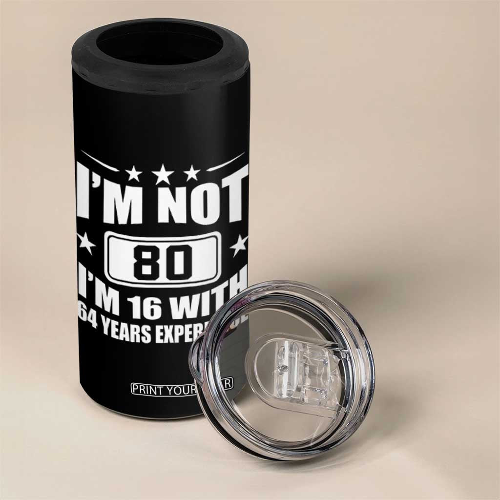 80th Birthday 4 in 1 Can Cooler Tumbler Funny Saying 80 Year Old Gift TS10 Print Your Wear