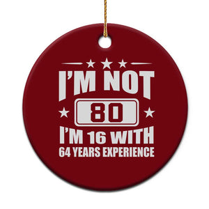 80th Birthday Ceramic Ornament Funny Saying 80 Year Old Gift TS10 1pc Red Print Your Wear