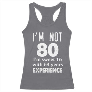 80th Birthday Racerback Tank Top Funny 80 Year Old Gift TS10 Charcoal Print Your Wear