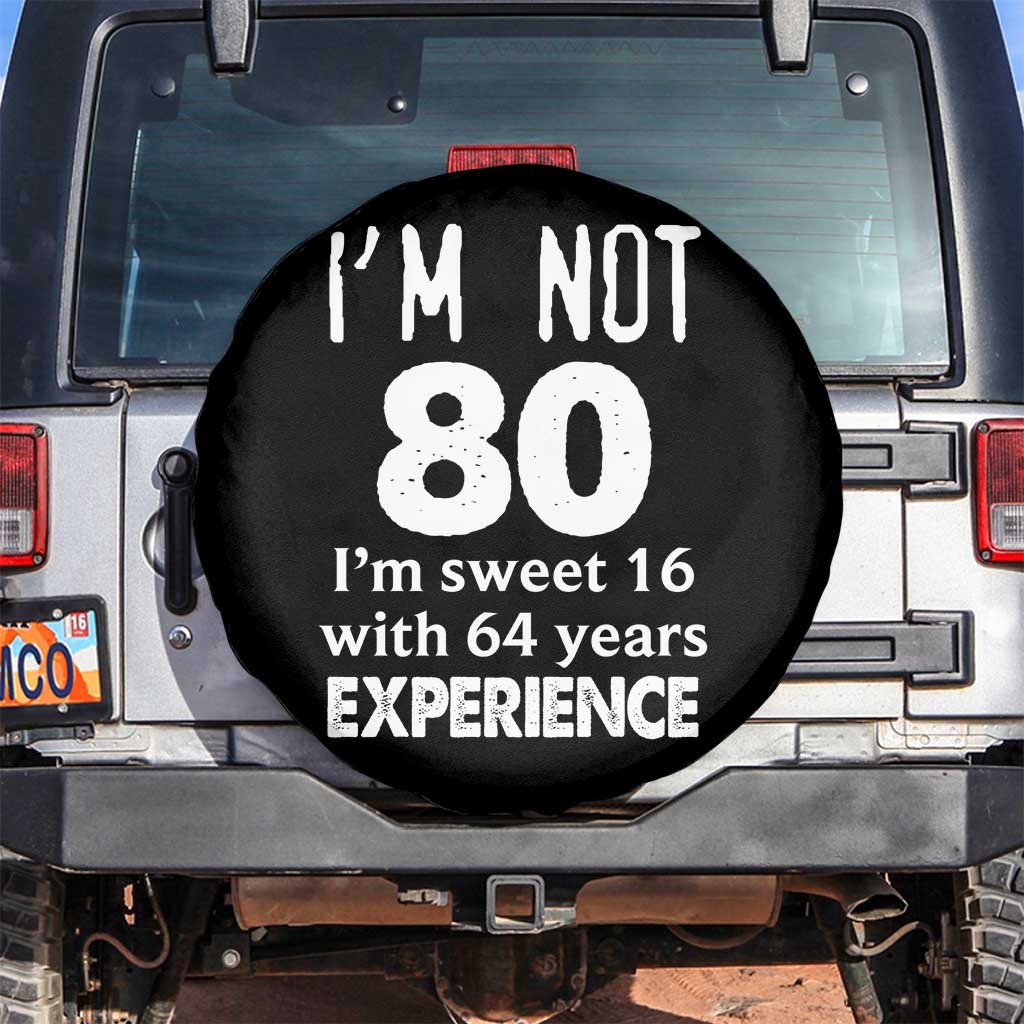 80th Birthday Spare Tire Cover Funny 80 Year Old Gift TS10 No hole Black Print Your Wear