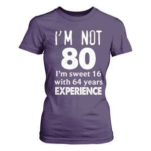 80th Birthday T Shirt For Women Funny 80 Year Old Gift TS10 Purple Print Your Wear