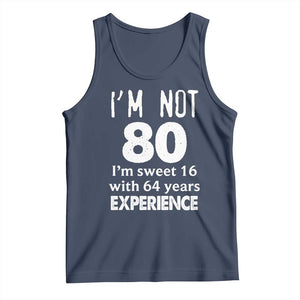 80th Birthday Tank Top Funny 80 Year Old Gift TS10 Navy Print Your Wear