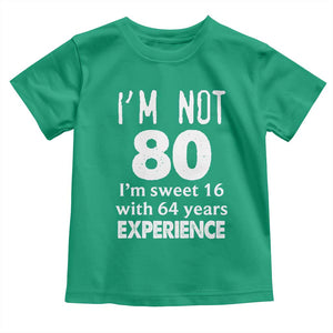 80th Birthday Toddler T Shirt Funny 80 Year Old Gift TS10 Irish Green Print Your Wear