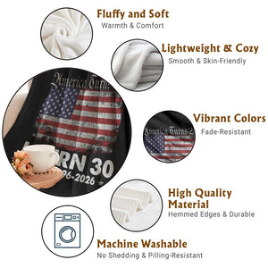 America Turns 250 I Turn 30 Throw Blanket Vintage 1996 30th Birthday 250th Anniversary USA 30 Year Old Gift
