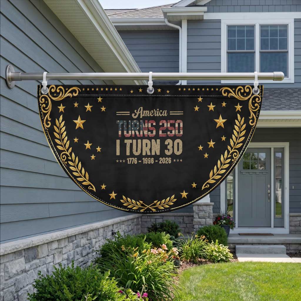 America Turns 250 I Turn 30 Patriotic Fan Flag Retro 1996 30th Birthday 250th Anniversary USA Flag 30 Year Old Gift