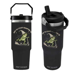30th Birthday Frog Flip Straw Tumbler Off To Start Chapter 30 TS10 One Size: 30 oz Black Print Your Wear