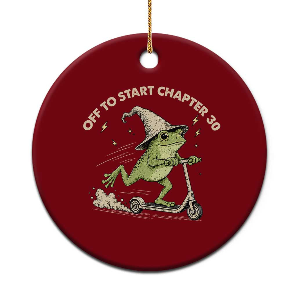 30th Birthday Frog Ceramic Ornament Off To Start Chapter 30 TS10 1pc Red Print Your Wear