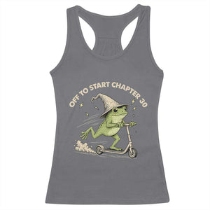 30th Birthday Frog Racerback Tank Top Off To Start Chapter 30 TS10 Charcoal Print Your Wear