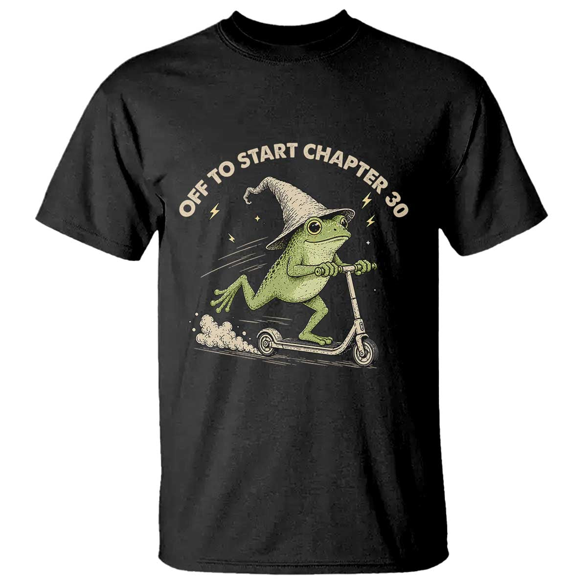 30th Birthday Frog T Shirt Off To Start Chapter 30 TS10 Black Print Your Wear