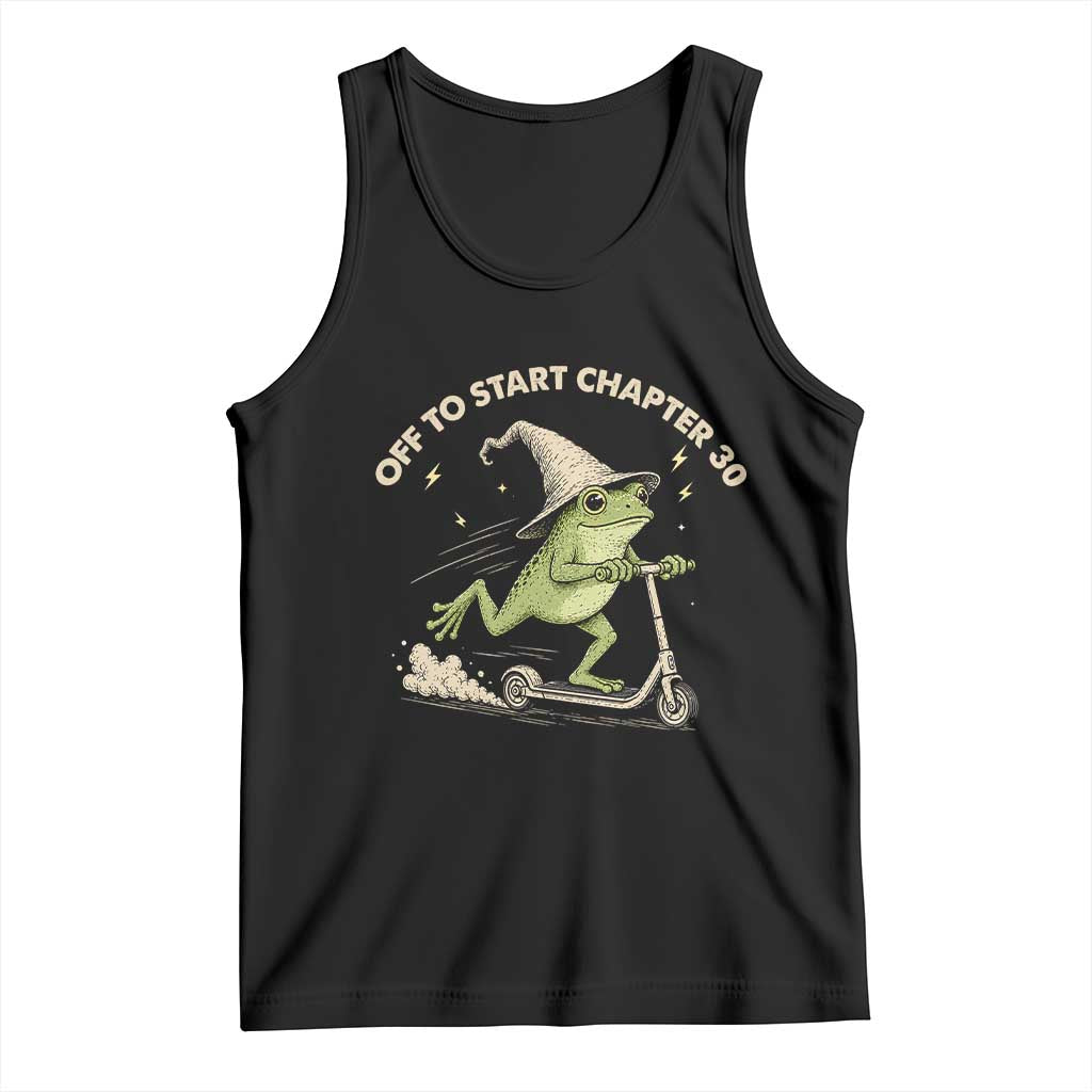 30th Birthday Frog Tank Top Off To Start Chapter 30 TS10 Black Print Your Wear