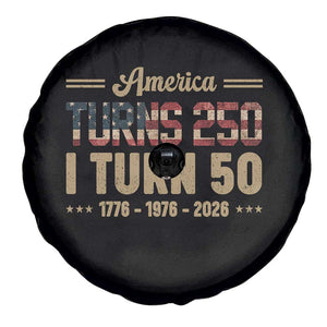 America Turns 250 I Turn 50 50th Birthday Spare Tire Cover Vintage USA 250th Anniversary 1976 50 Year Old Gift