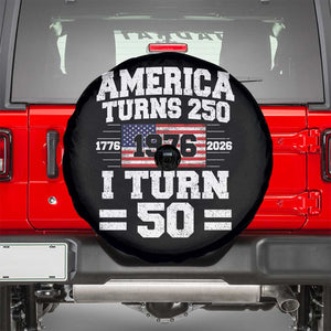 America Turns 250 I Turn 50 50th Birthday Spare Tire Cover USA 250th Anniversary 1976 50 Year Old Gift