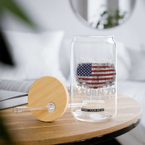 America Turns 250 I Turn 70 Glass Can Vintage 1956 70th Birthday 250th Anniversary USA 70 Year Old Gift