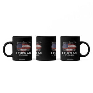 America Turns 250 I Turn 60 Coffee Mug Vintage 1966 60th Birthday 250th Anniversary USA 60 Year Old Gift