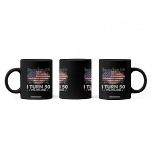 America Turns 250 I Turn 50 Coffee Mug Vintage 1976 50th Birthday 250th Anniversary USA 50 Year Old Gift