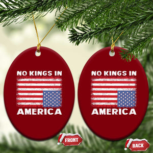 Snarky No Kings In America Ceramic Ornament 86 47 No Faux King Way US Flag Upside Down TS10 Print Your Wear