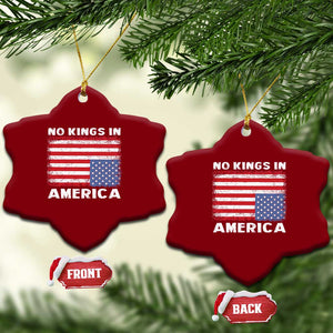 Snarky No Kings In America Ceramic Ornament 86 47 No Faux King Way US Flag Upside Down TS10 Print Your Wear