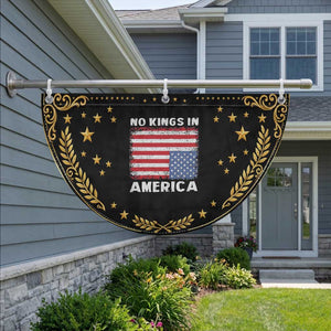 Snarky No Kings In America Patriotic Fan Flag 86 47 No Faux King Way US Flag Upside Down