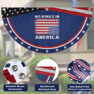 Snarky No Kings In America Patriotic Fan Flag 86 47 No Faux King Way US Flag Upside Down