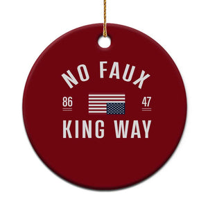 No Kings in America Ceramic Ornament US Flag Upside Down TS10 1pc Red Print Your Wear