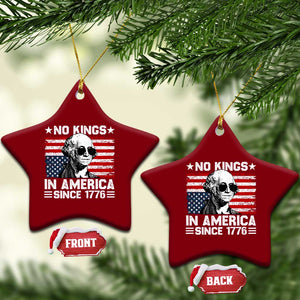 No Kings In America Since 1776 Ceramic Ornament George Washington US Flag Upside Down TS10 Print Your Wear