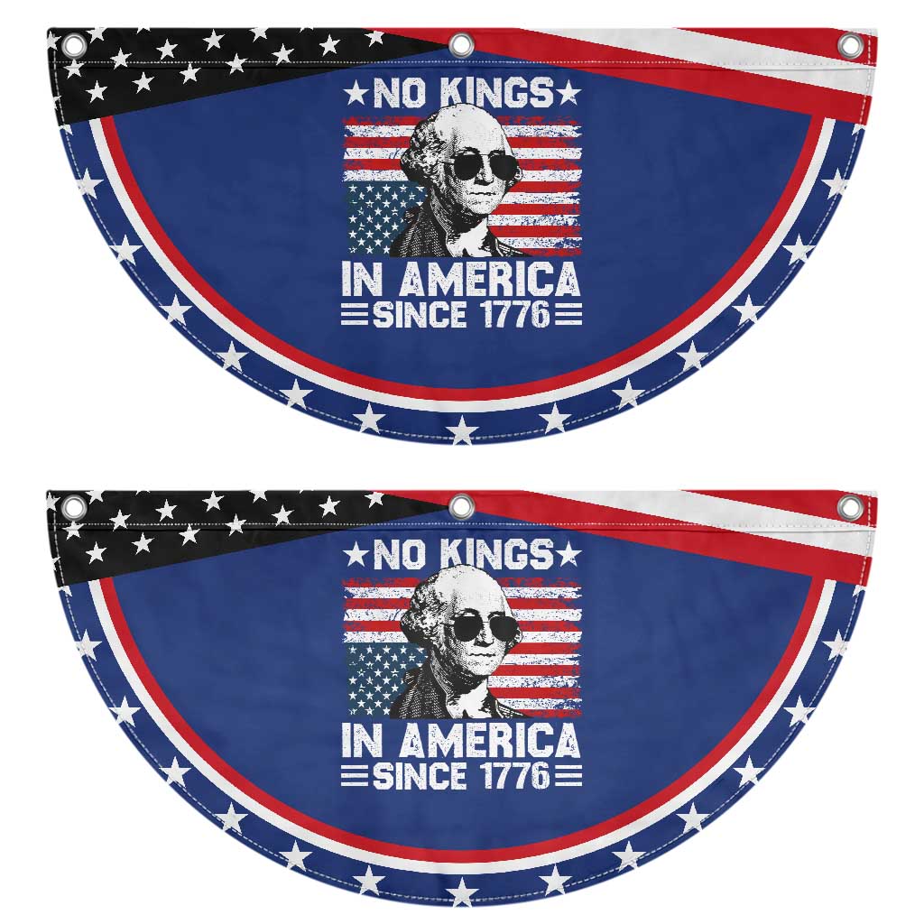 No Kings In America Since 1776 Patriotic Fan Flag George Washington US Flag Upside Down