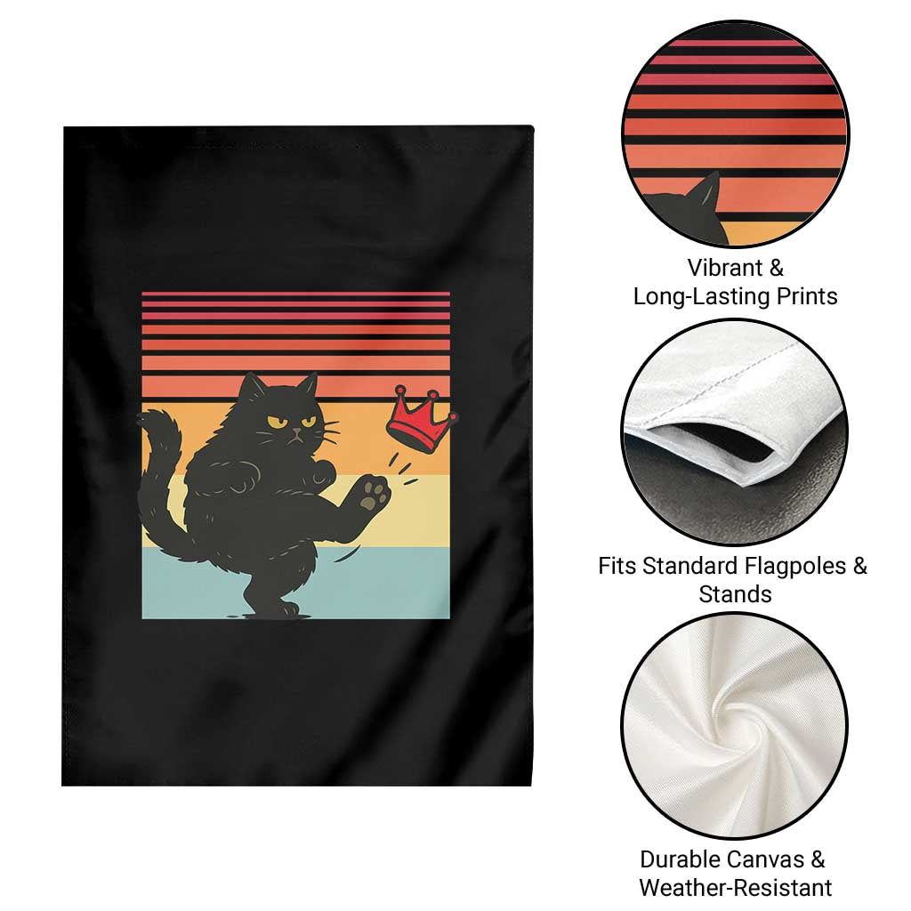 No Kings Black Cat Garden Flag Funny Kitten Social Justice TS10 Print Your Wear