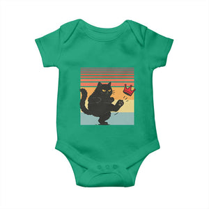 No Kings Black Cat Baby Onesie Funny Kitten Social Justice TS10 Irish Green Print Your Wear