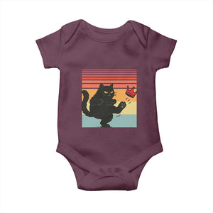 No Kings Black Cat Baby Onesie Funny Kitten Social Justice TS10 Maroon Print Your Wear