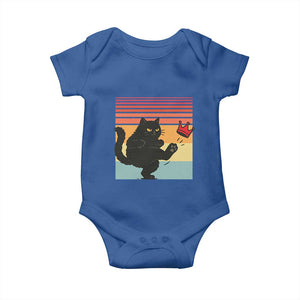 No Kings Black Cat Baby Onesie Funny Kitten Social Justice TS10 Royal Blue Print Your Wear