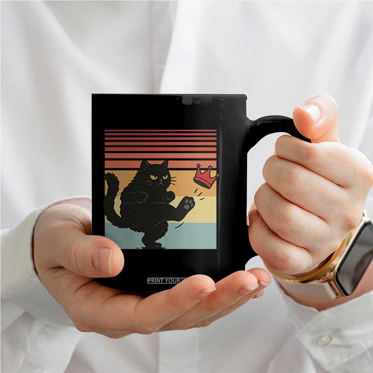 No Kings Black Cat Coffee Mug Funny Kitten Social Justice TS10 Print Your Wear