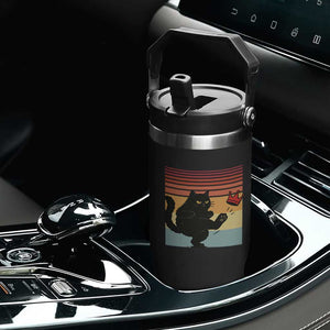No Kings Black Cat Flip Straw Tumbler Funny Kitten Social Justice TS10 Print Your Wear