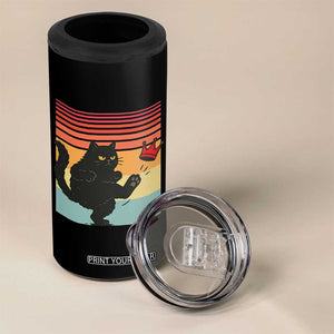 No Kings Black Cat 4 in 1 Can Cooler Tumbler Funny Kitten Social Justice TS10 Print Your Wear