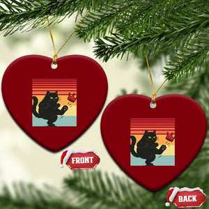 No Kings Black Cat Ceramic Ornament Funny Kitten Social Justice TS10 Print Your Wear