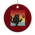 No Kings Black Cat Ceramic Ornament Funny Kitten Social Justice - Print Your Wear