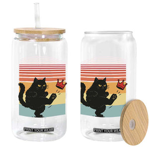 No Kings Black Cat Glass Can Funny Kitten Social Justice TS10 Print Your Wear