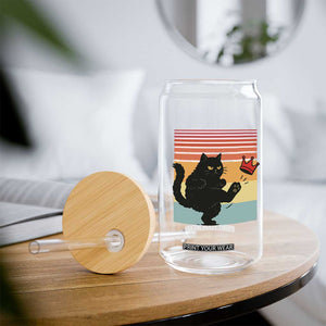 No Kings Black Cat Glass Can Funny Kitten Social Justice TS10 Print Your Wear