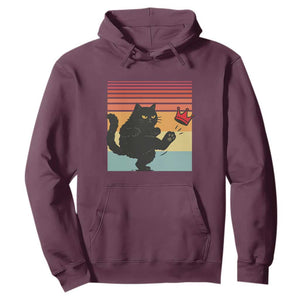 No Kings Black Cat Hoodie Funny Kitten Social Justice TS10 Maroon Print Your Wear