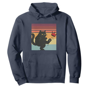 No Kings Black Cat Hoodie Funny Kitten Social Justice TS10 Navy Print Your Wear