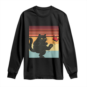 No Kings Black Cat Long Sleeve Shirt Funny Kitten Social Justice TS10 Black Print Your Wear