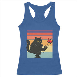 No Kings Black Cat Racerback Tank Top Funny Kitten Social Justice TS10 Royal Blue Print Your Wear