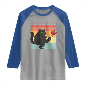 No Kings Black Cat Raglan Shirt Funny Kitten Social Justice TS10 Sport Gray Royal Print Your Wear