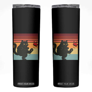 No Kings Black Cat Skinny Tumbler Funny Kitten Social Justice TS10 Black Print Your Wear