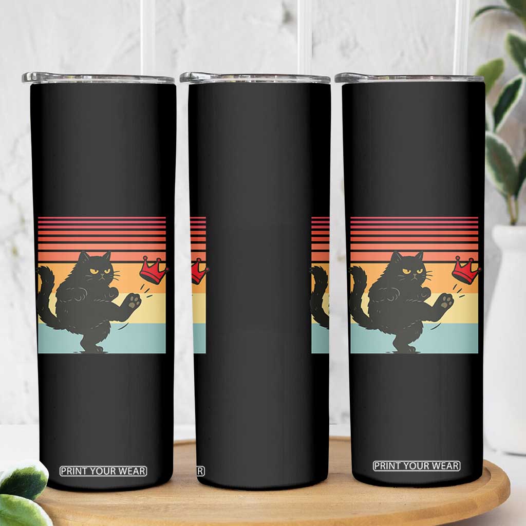 No Kings Black Cat Skinny Tumbler Funny Kitten Social Justice TS10 Print Your Wear